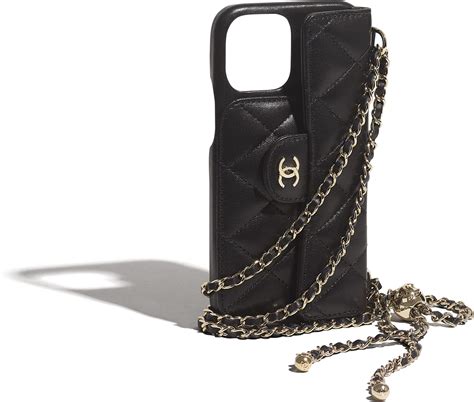 chanel phone case on chain|chanel iphone case with chain.